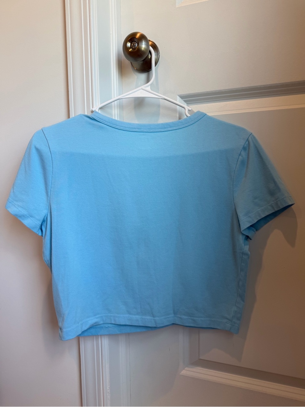 wild fable Light Blue Cropped Crewneck Tee - Picture 2 of 2